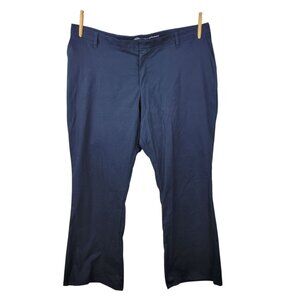 Dickies Twill Work Pants Plus Size 22R 22 Navy Blue Slim Fit Boot Cut Womens